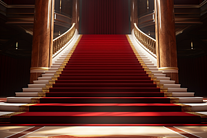 红毯楼梯晚宴活动渲染图