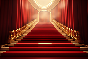 红毯楼梯高端大气渲染图