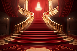红毯楼梯活动颁奖典礼渲染图