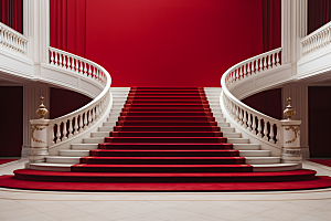 红毯楼梯展示活动渲染图