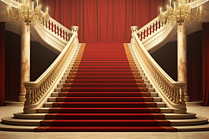 红毯楼梯晚会高端渲染图