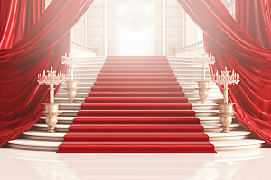 红毯楼梯高端大气渲染图