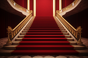 红毯楼梯展示颁奖典礼渲染图
