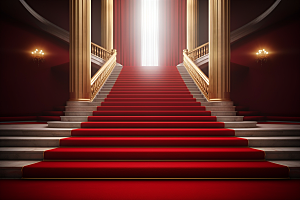 红毯楼梯高端活动渲染图