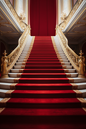 红毯楼梯模型活动渲染图