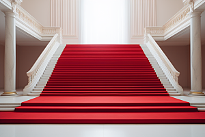 红毯楼梯活动模型渲染图