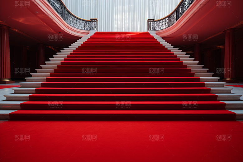 红毯楼梯高端展示渲染图