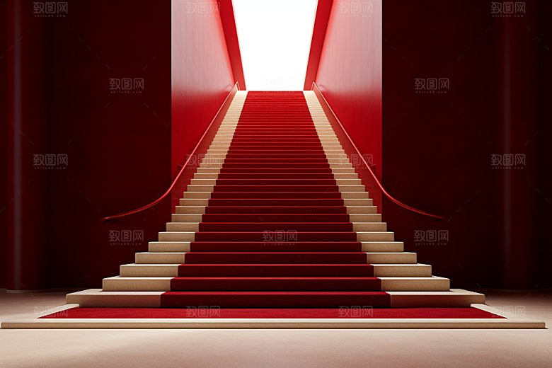 红毯楼梯活动晚会渲染图
