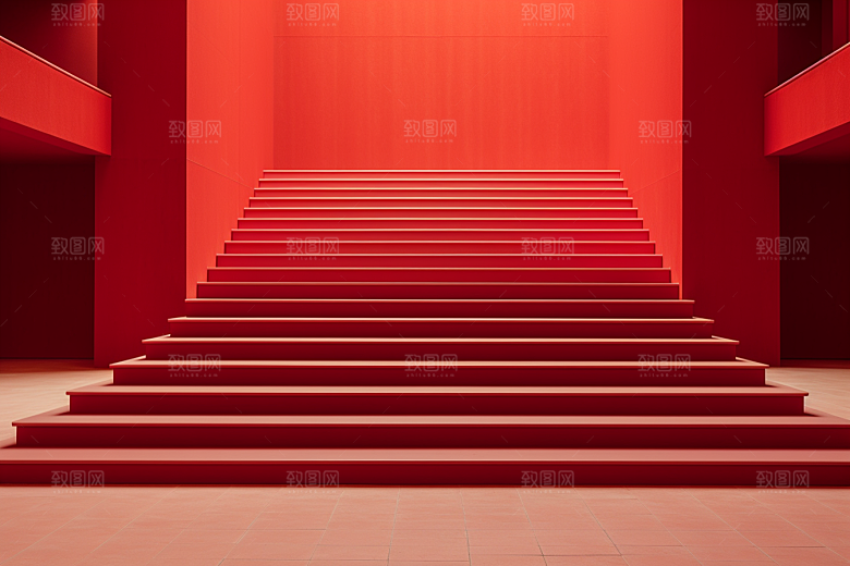 红毯楼梯晚宴高端渲染图