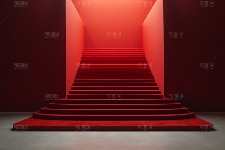 红毯楼梯晚会高端渲染图