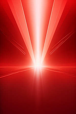红色大门发光通道3D开业背景图