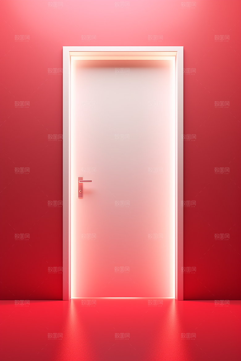 红色大门发光通道火热热卖背景图