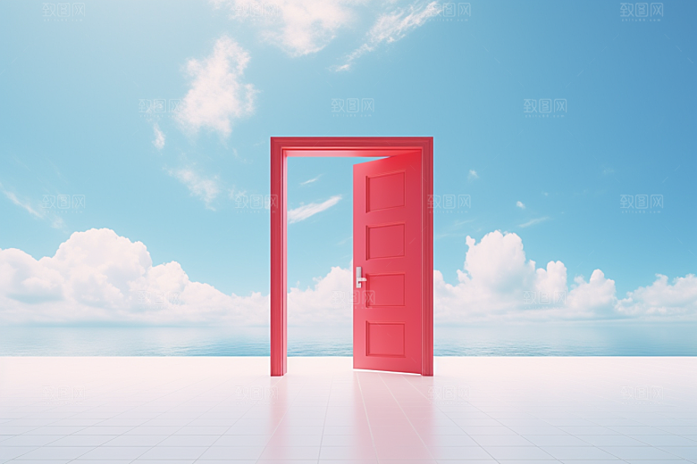 红色大门发光通道热卖喜庆背景图