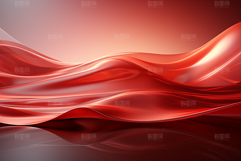 红色党建波浪背景图