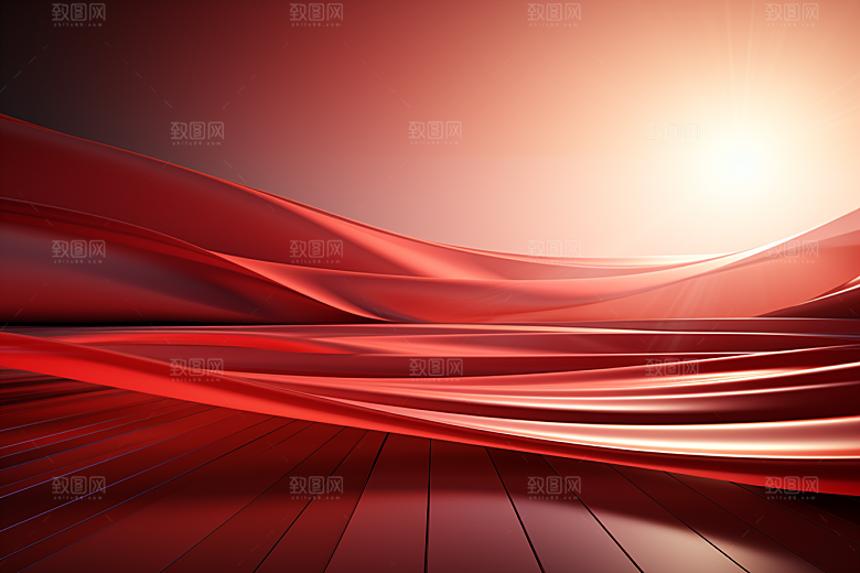 红色线条党建背景图