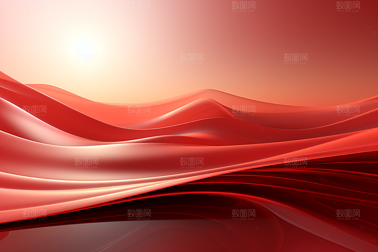 红色丝滑喜庆背景图