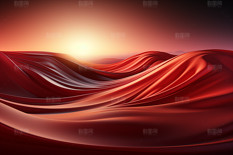 红色渐变线条背景图