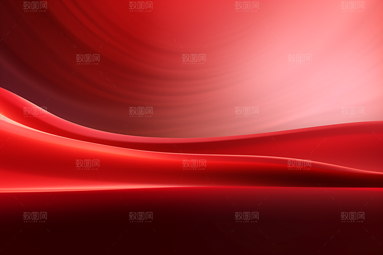 红色波浪丝滑背景图