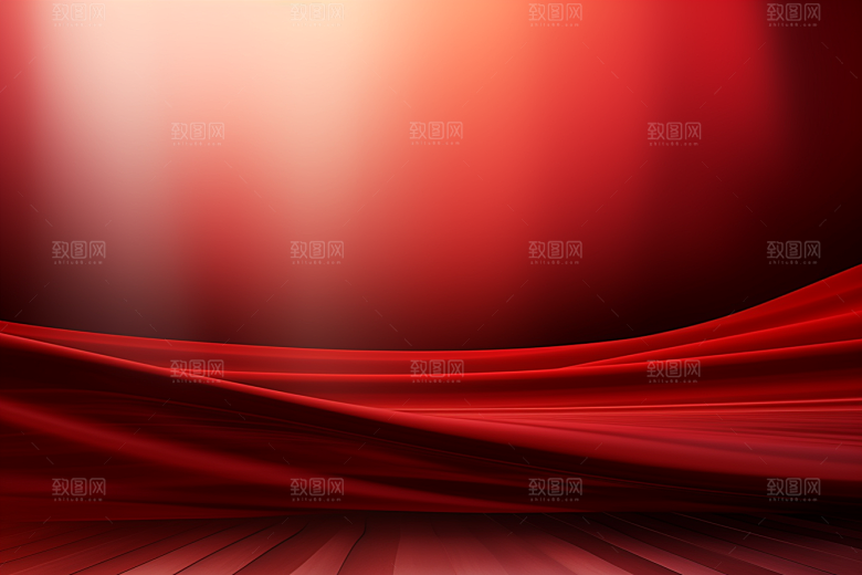 红色质感丝滑背景图