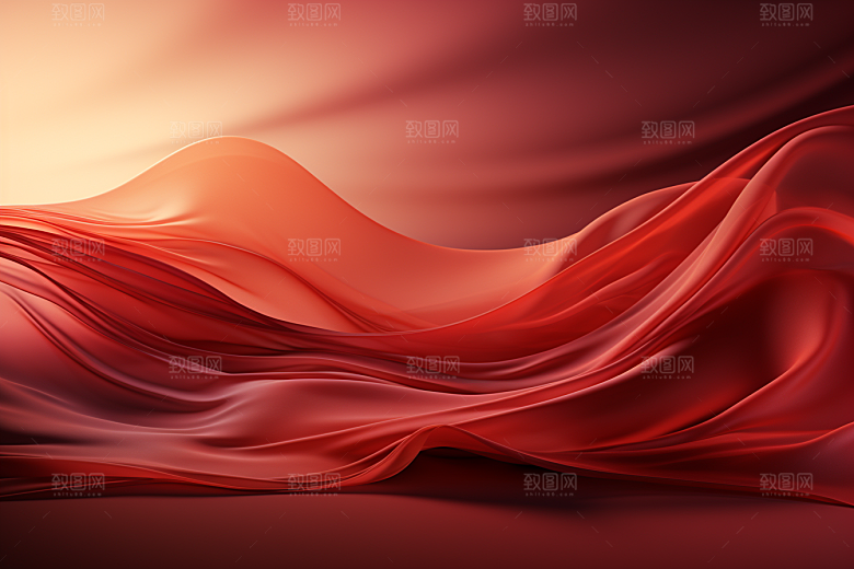 红色丝滑渐变背景图