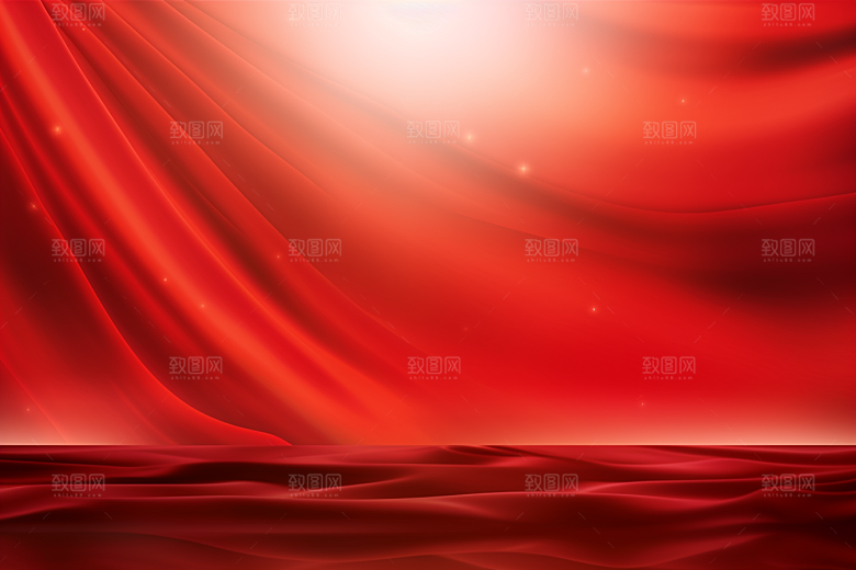 红色喜庆线条背景图