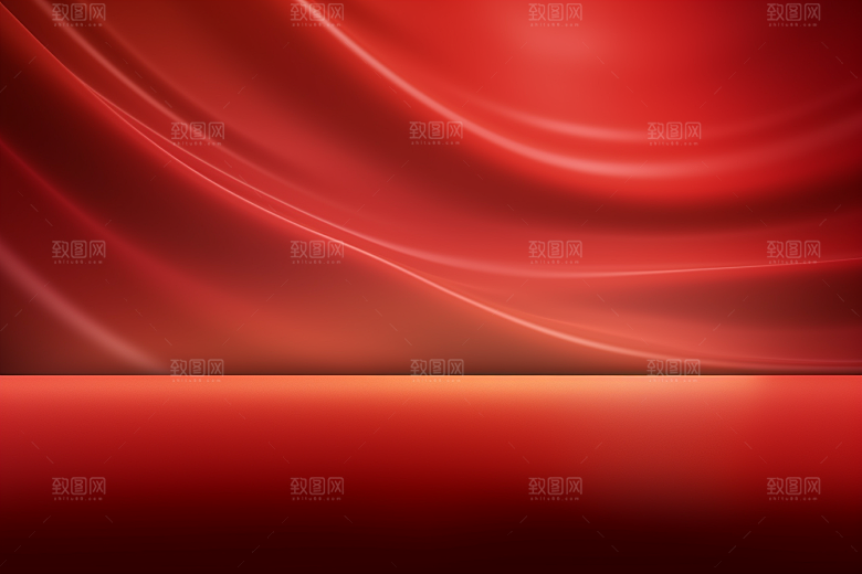 红色党建波浪背景图