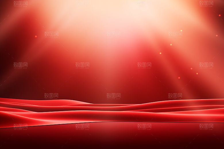 红色线条丝滑背景图