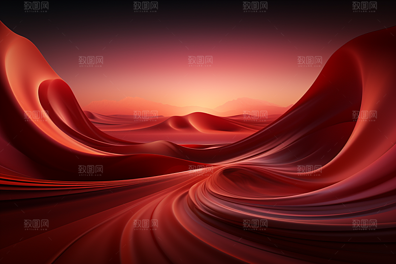 红色渐变线条背景图