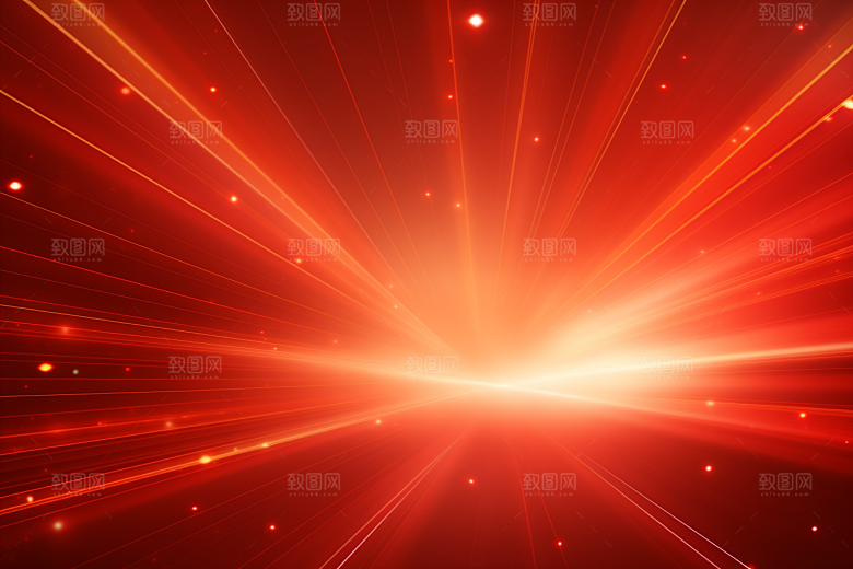 红色光效线条背景图