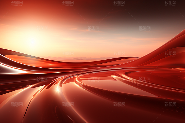 红色渐变质感背景图