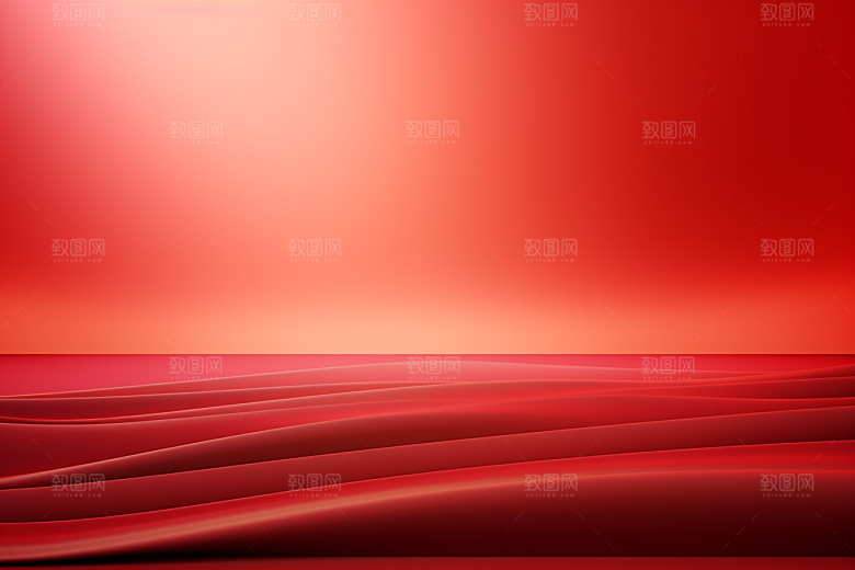 红色波浪质感背景图