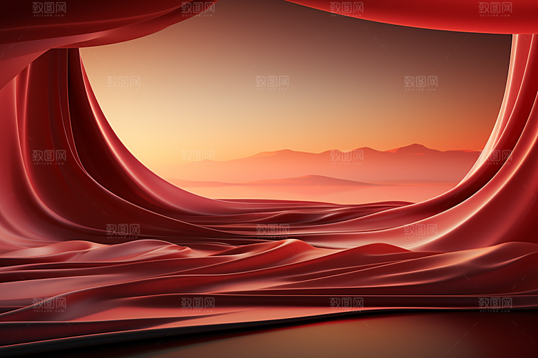红色光效喜庆背景图