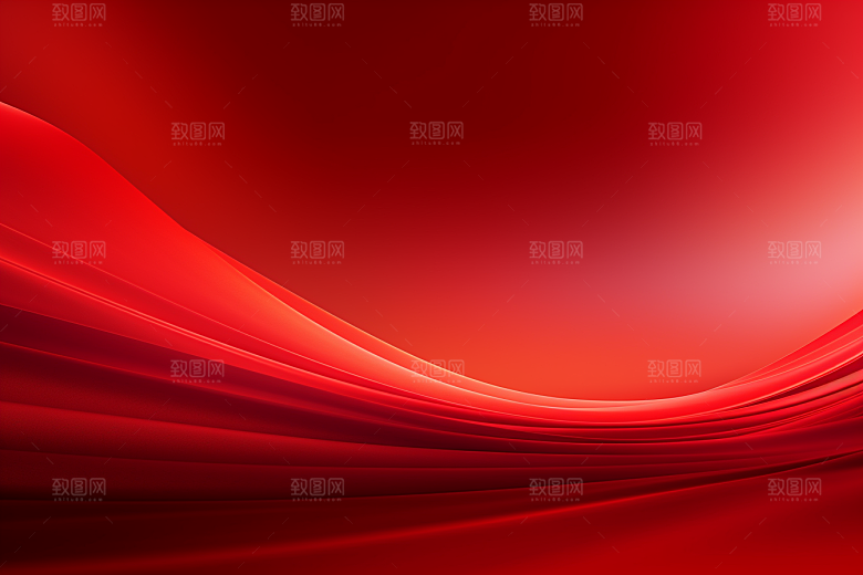 红色波浪渐变背景图