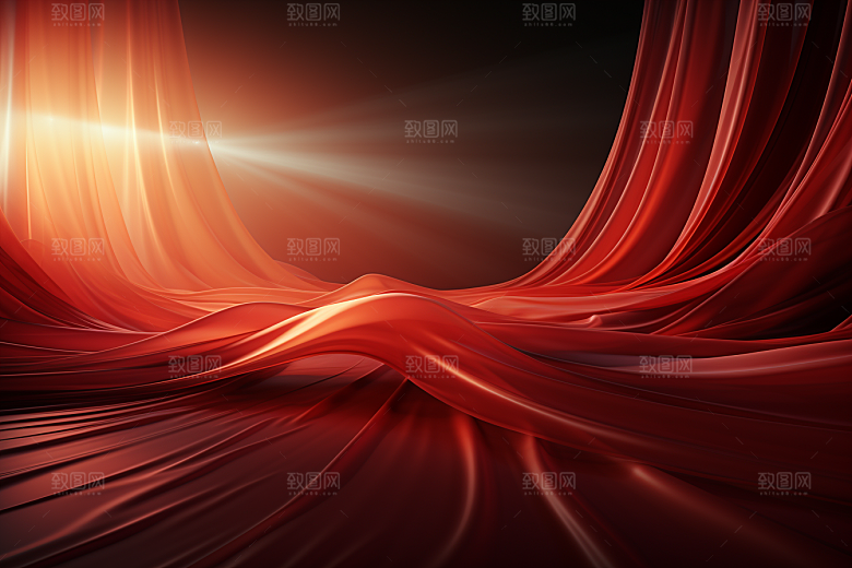 红色高清线条背景图