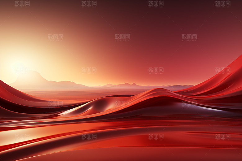红色线条渐变背景图
