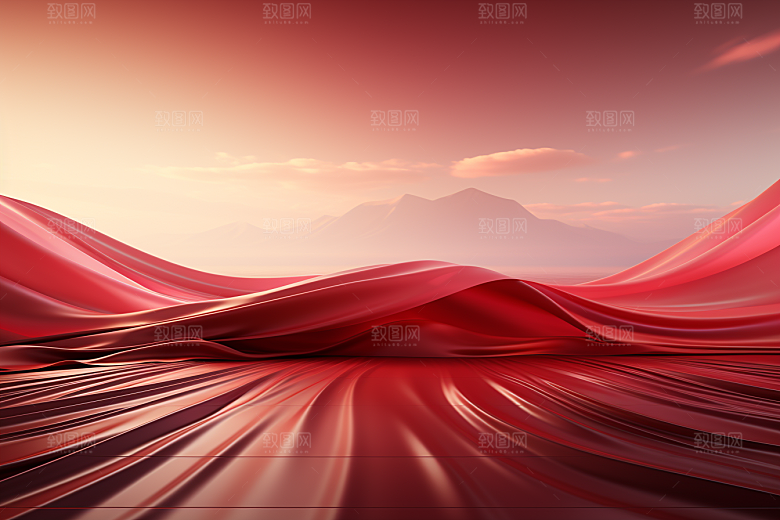 红色质感线条背景图