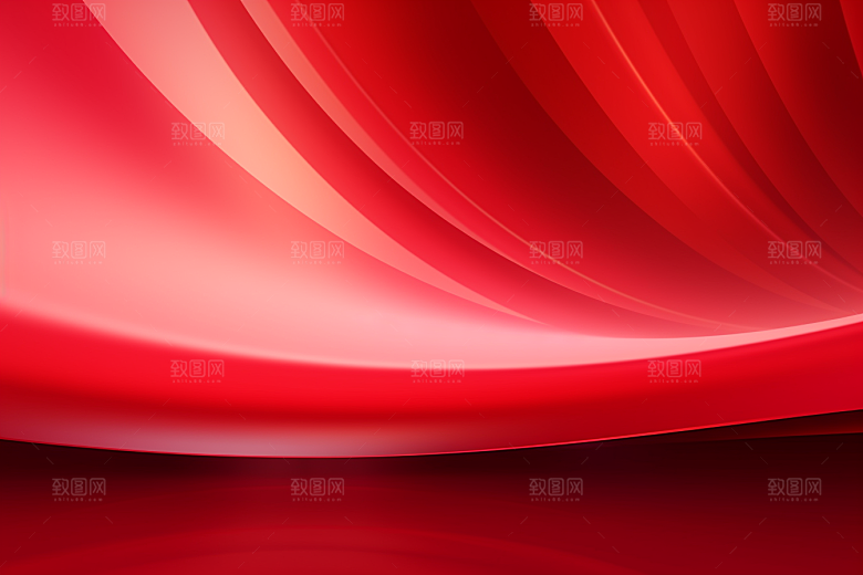 红色波浪光效背景图
