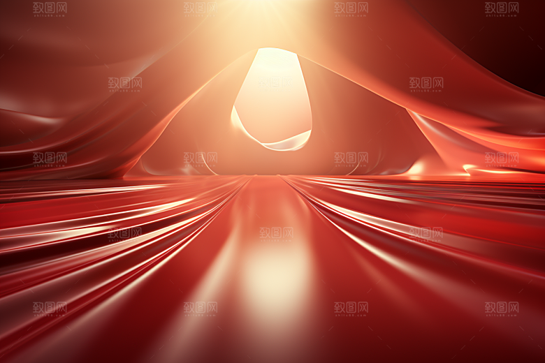红色线条光效背景图
