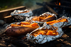 烤红薯高清小吃摄影图