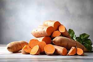 烤红薯香甜冬季摄影图