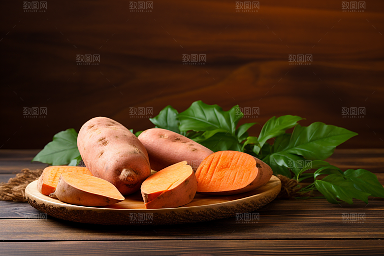 烤红薯美味高清摄影图