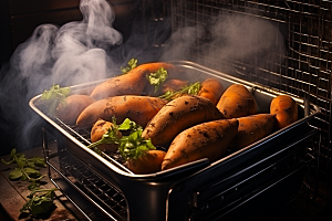 烤红薯温暖香甜摄影图