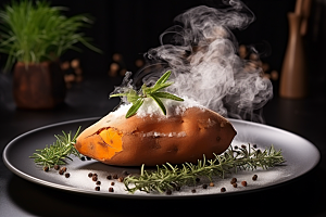 红薯地瓜主食杂粮摄影图