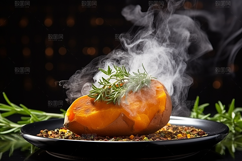 红薯地瓜黄心地瓜美食摄影图