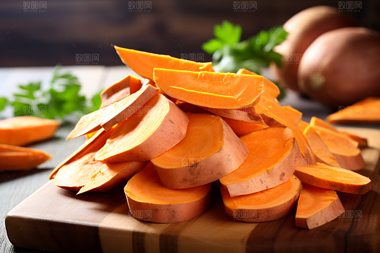 红薯地瓜主食山芋摄影图