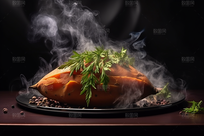 红薯地瓜碳水黄心地瓜摄影图