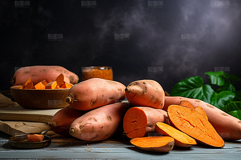 红薯地瓜高清主食摄影图