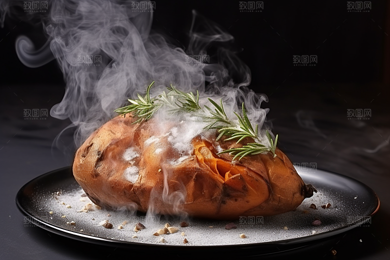 红薯地瓜美食高清摄影图