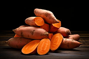 红薯地瓜高清杂粮摄影图