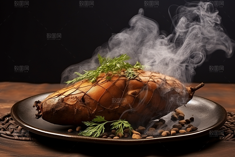 红薯地瓜主食淀粉摄影图